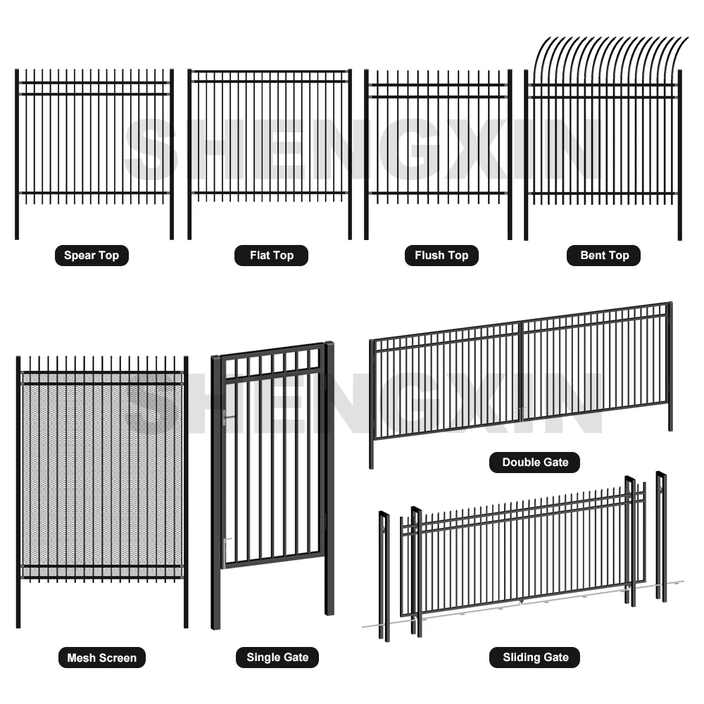 6 Ft Color Square Plate Pipe Steel Fencing White Squash Sticks Steel Fence