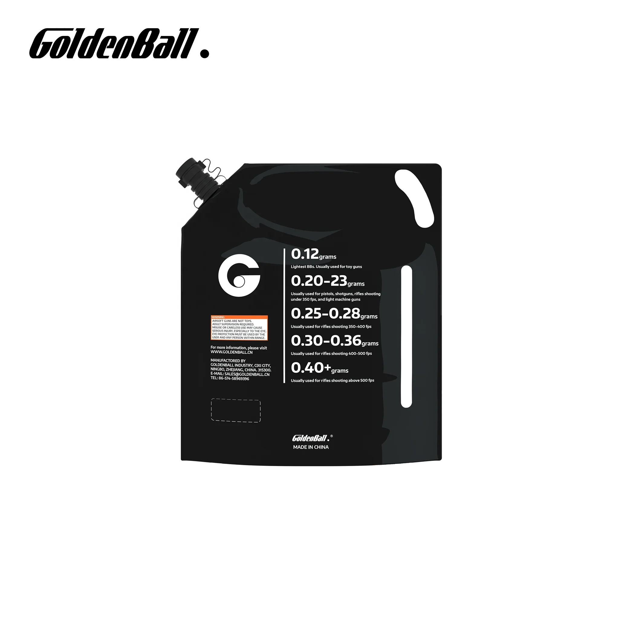 Buy Golden Ball 6mm Airsoft BB .25g 3000 round bag WHITE GB3025W Online at  desertcartINDIA