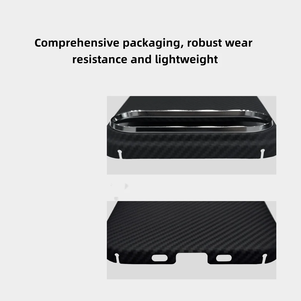 product laudtec custom logo real ultra thin carbon fiber mental frame shockproof mobile protective magnetic phone case for iphone 17 pro-7