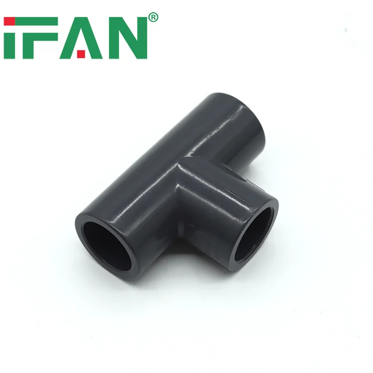 IFAN Factory PVC Fittings Reducing Socket 45 Degree Elbow Cap Socket Tee PVC-U Fittings 50-110mm UPVC Pipe Fitting