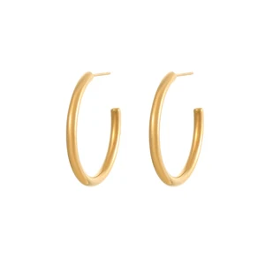 Ready to Ship Waterproof 18K Gold PVD Plated Waterproof Hoop Stud Earrings for Women Stainless Steel Earrings