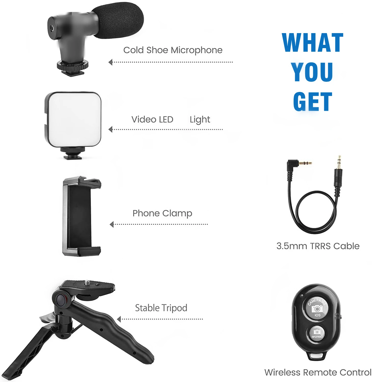 Factory Hot Selling Video Studio Kit Vlogging Slr Interview Camera Recording Mobile Phone Shooting Vlog Microphone