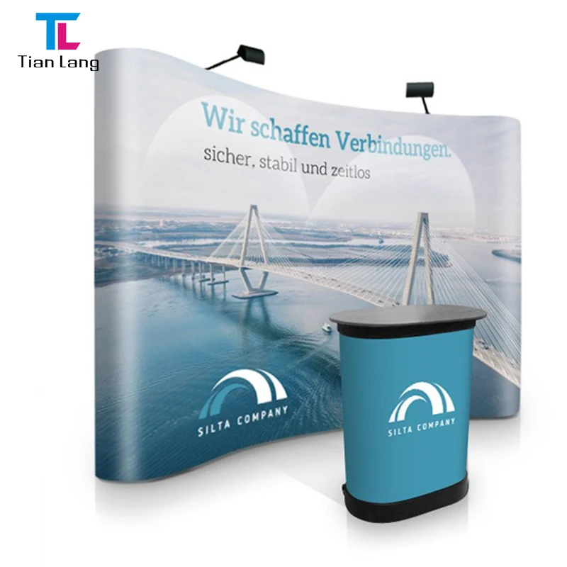 Tian Lang 10*8ft Aluminio Reklaminis Spandexo Fono Stovas Perkalbis Standartinis Pop up Dėl Prekybos Parodžių