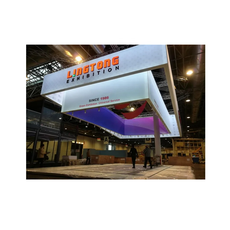 Trade Show Event Customized LED Lightbox Hanging Banner Ceiling  for Advertising