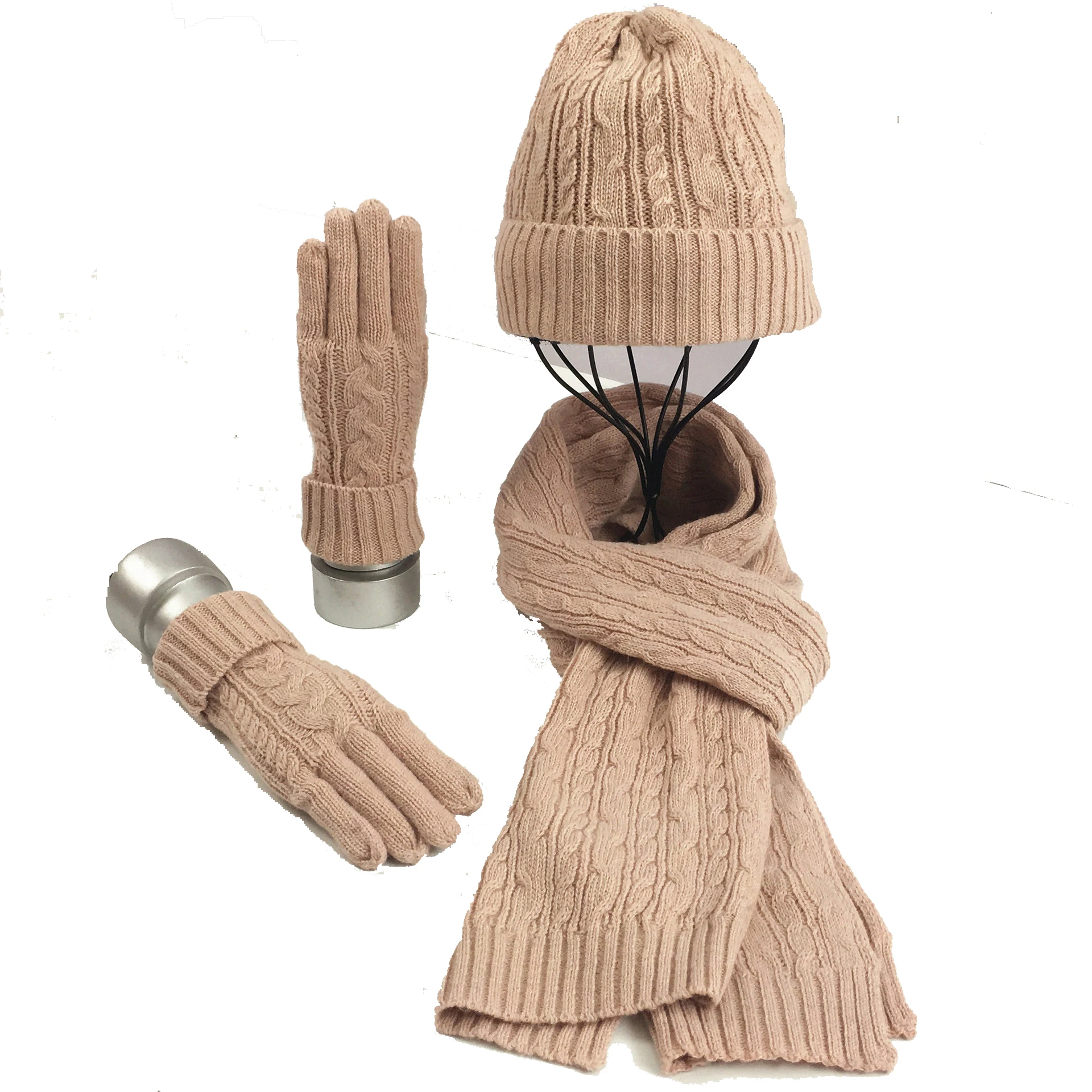 women's scarf gloves and hat set