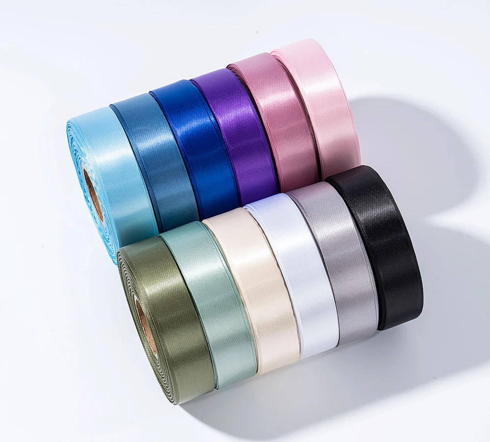 Eco-friendly Recycle Polyester Satin Ribbons for Gift Packaging