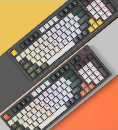 97/98 Keys Mechanical Keyboard With Volume Switch High Quality Gaming ...