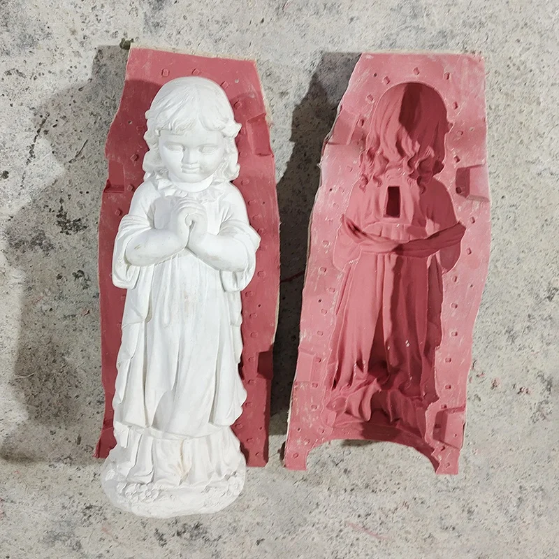 Large Garden Statue Molds Silicone Angel Wing Mouls Concrete Sculpture