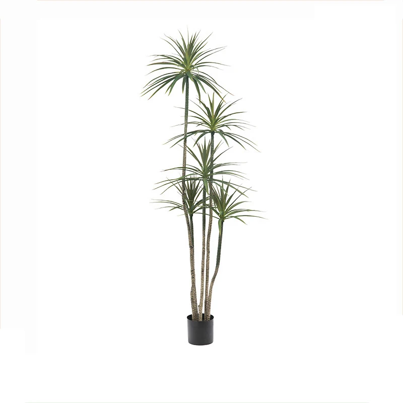 PZ10 Quality Assurance Ecological Simulation Decoration Green Plant Sago Cycas Dracaena Artificial Office Plants With Pot