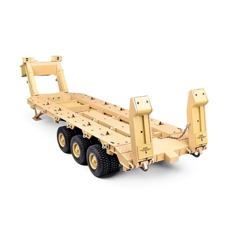 HG P806 RTR Pre-Assembled Trailer RC Flatbed 1/12 Heavy Equipment Semi  Trailer for U.S M747 RC Car Vehicles Model