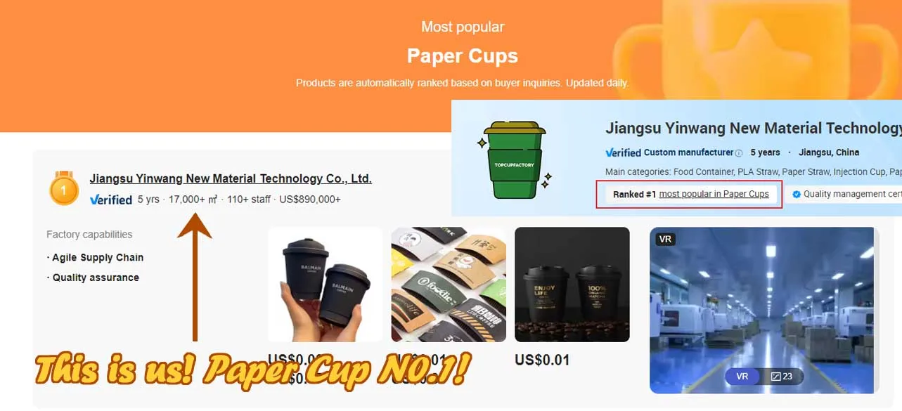 Custom Recyclable Tactile Paper Hot Stamping Double Wall Coffee Cup