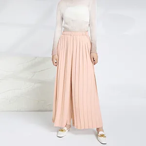 2025 Summer Newest Style Pleated Trousers Ladies Casual Style Cropped Trousers Fashion Loose Wide Leg High Waist Straight Pants