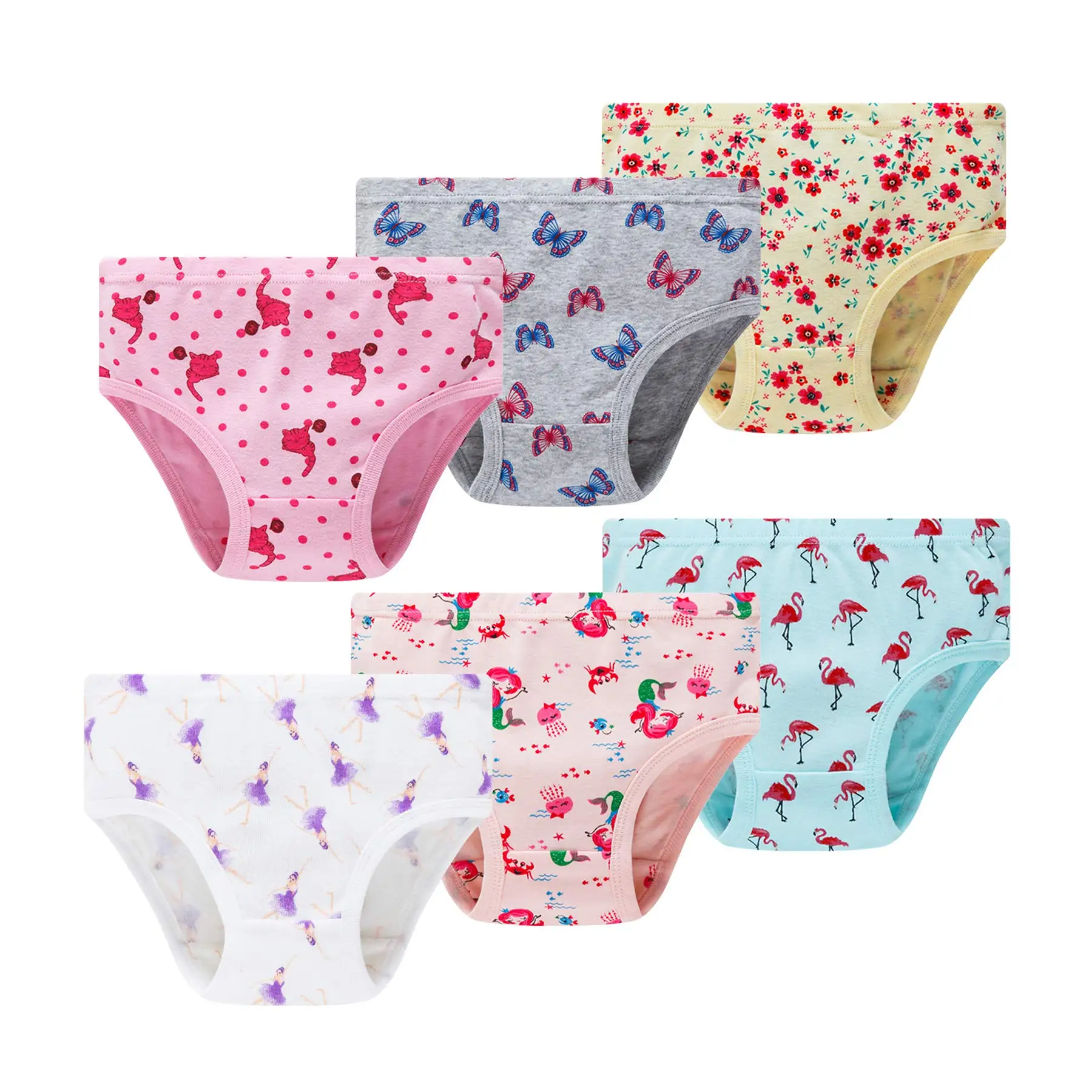 Girls Pure Cotton Panties Soft Underwear 
