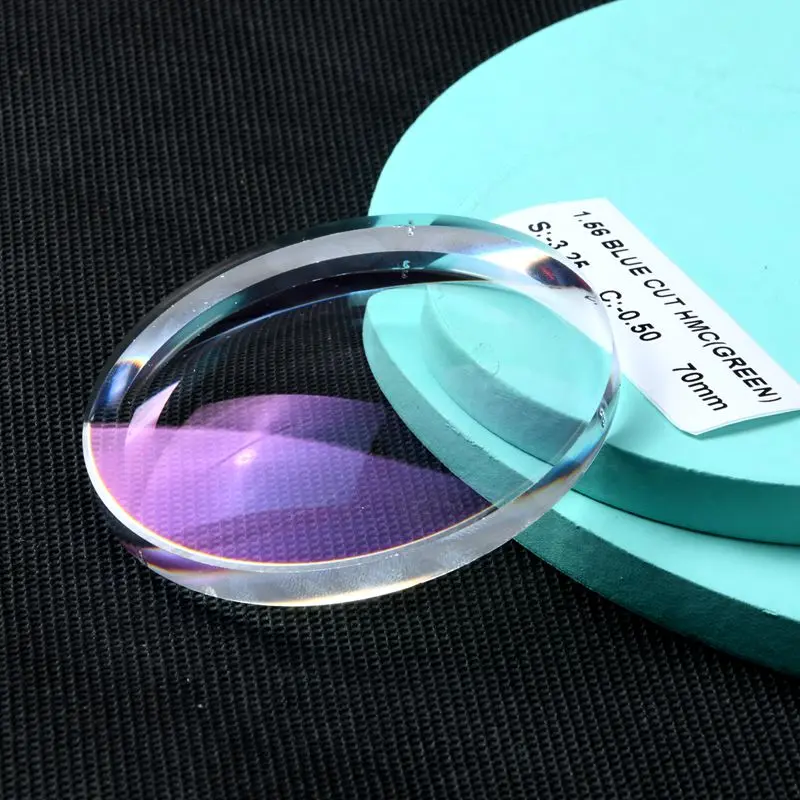 High Quality Cheap 1.56 Blue Cut HMC Single Vision Green Coating Optical Lens