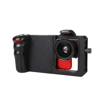 H038 Mobile Phone Cases Cage With ABS Plastic Shoulder Strap Hole for Microphone Recorder Hand-held Stabilizer Tripod detail image
