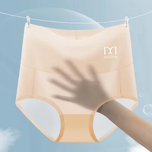 Discount Women's Underwear Bikini High Waist Triangle Panties Full Coverage Nylon Briefs Knickers for Female