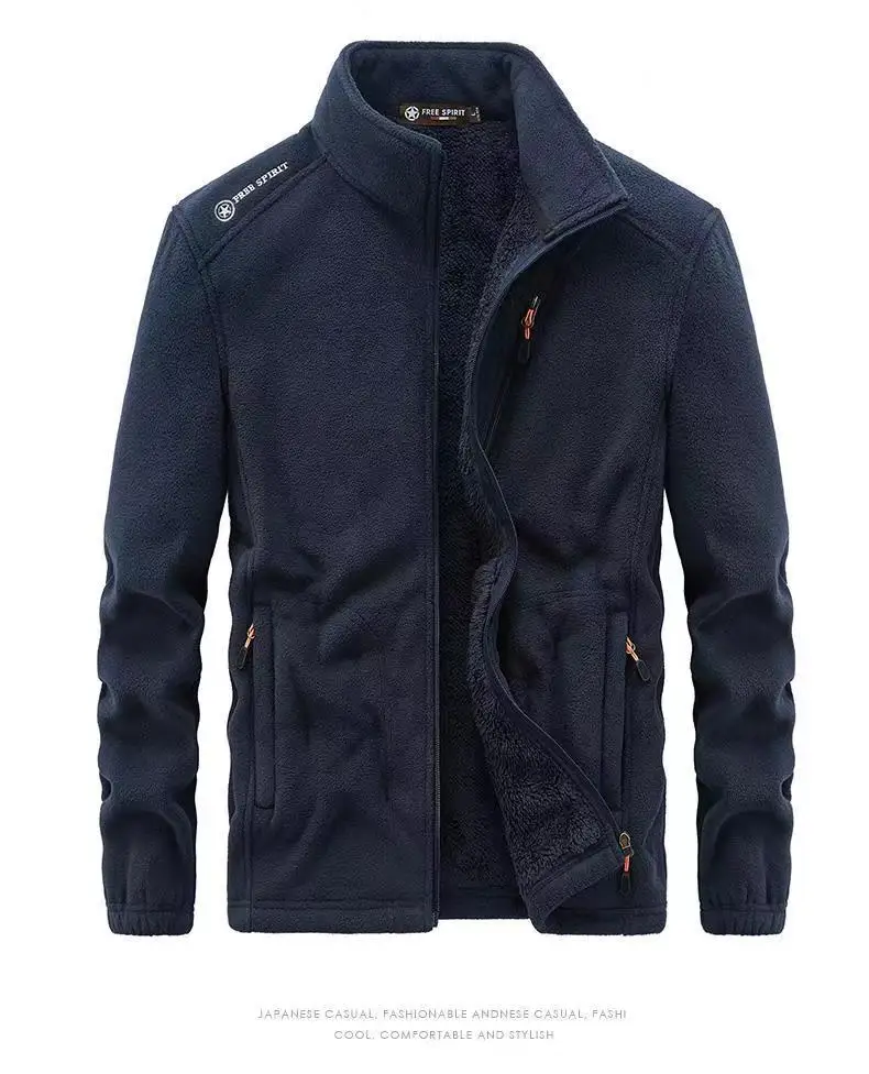 High Quality Men's Polar Coral Fleece Jacket,Custom Full Zip Up Heavy ...