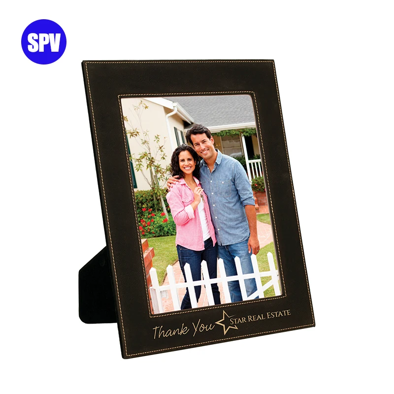 4" x 6" Laserable Leatherette Photo Frame, Glowforge Laser Supplies CO2 Laser Supply Personalized Gift, Office Accessories manufacture