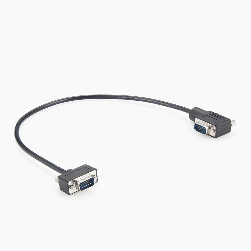 VGA Monitor Left Angle Male to Straight Female Adapter