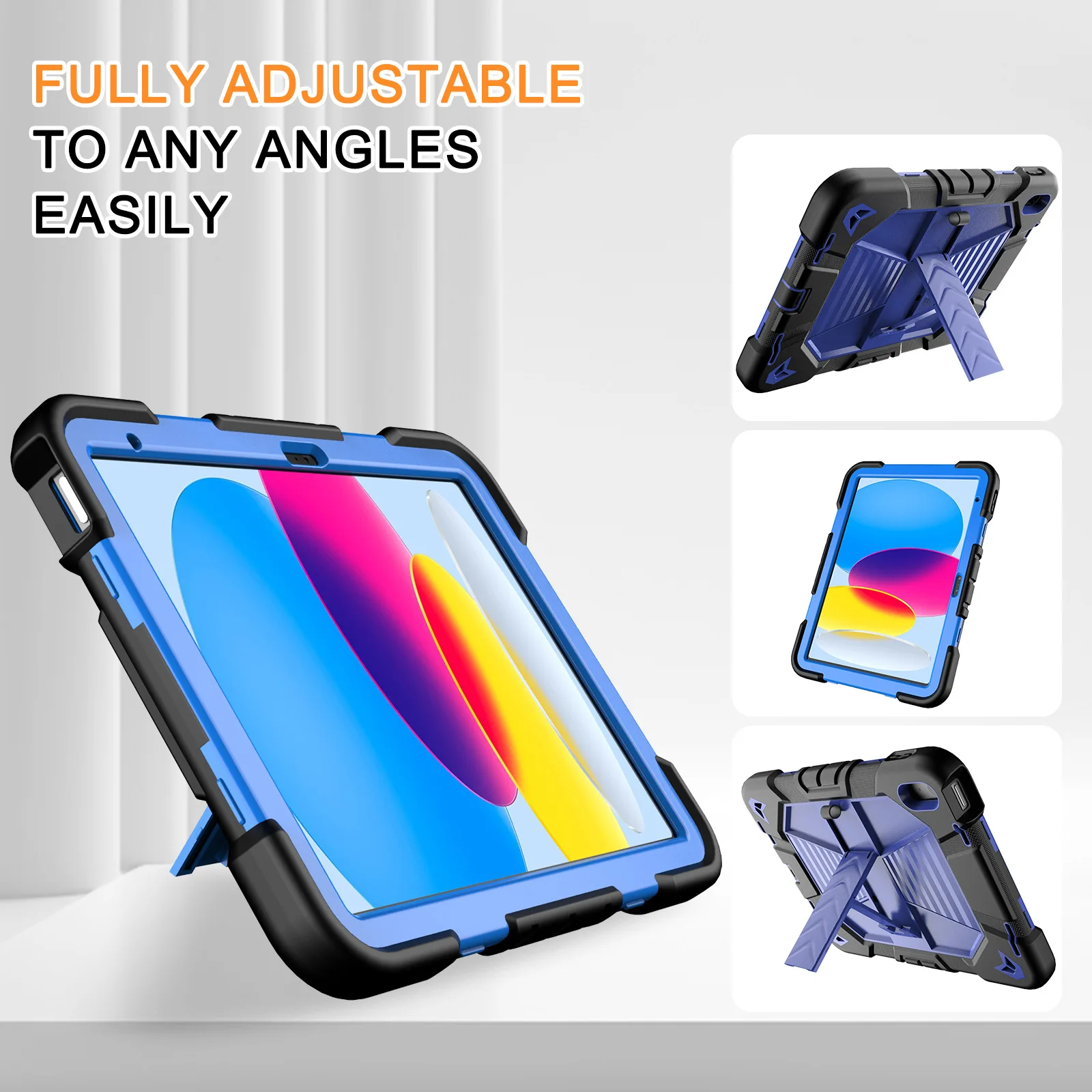 product laudtec silicone anti fall protective case  tablet computer protective cover with pen holder for ipad 10th generation 109 inch-4