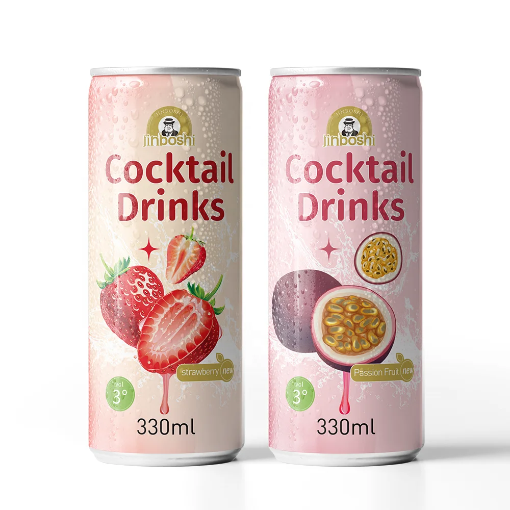 Oem Canned Exotic Cocktail Drinks Vodka Blandy Wisky Flavored Wine 8%vol Alcoholic Mixed Cocktail Beverage Drink