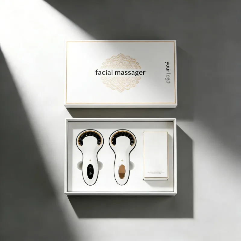 Luksusluokan kansi- ja pohjalaatikko, kierrätettävä, vankka ja edullinen paperilaatikko massaaressa, kauneuslaitteissa, silmävoiteessa ja kosmetiikkatuotteissa – sisäverhoitulla