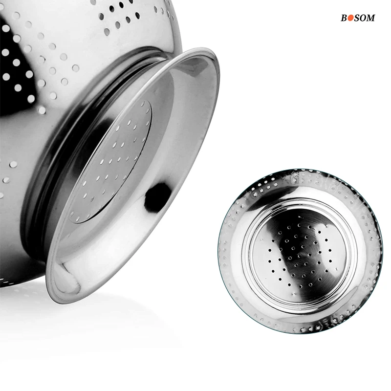 Stainless Steel Fruit Colander Mesh,Strainer With Pudding And Handle