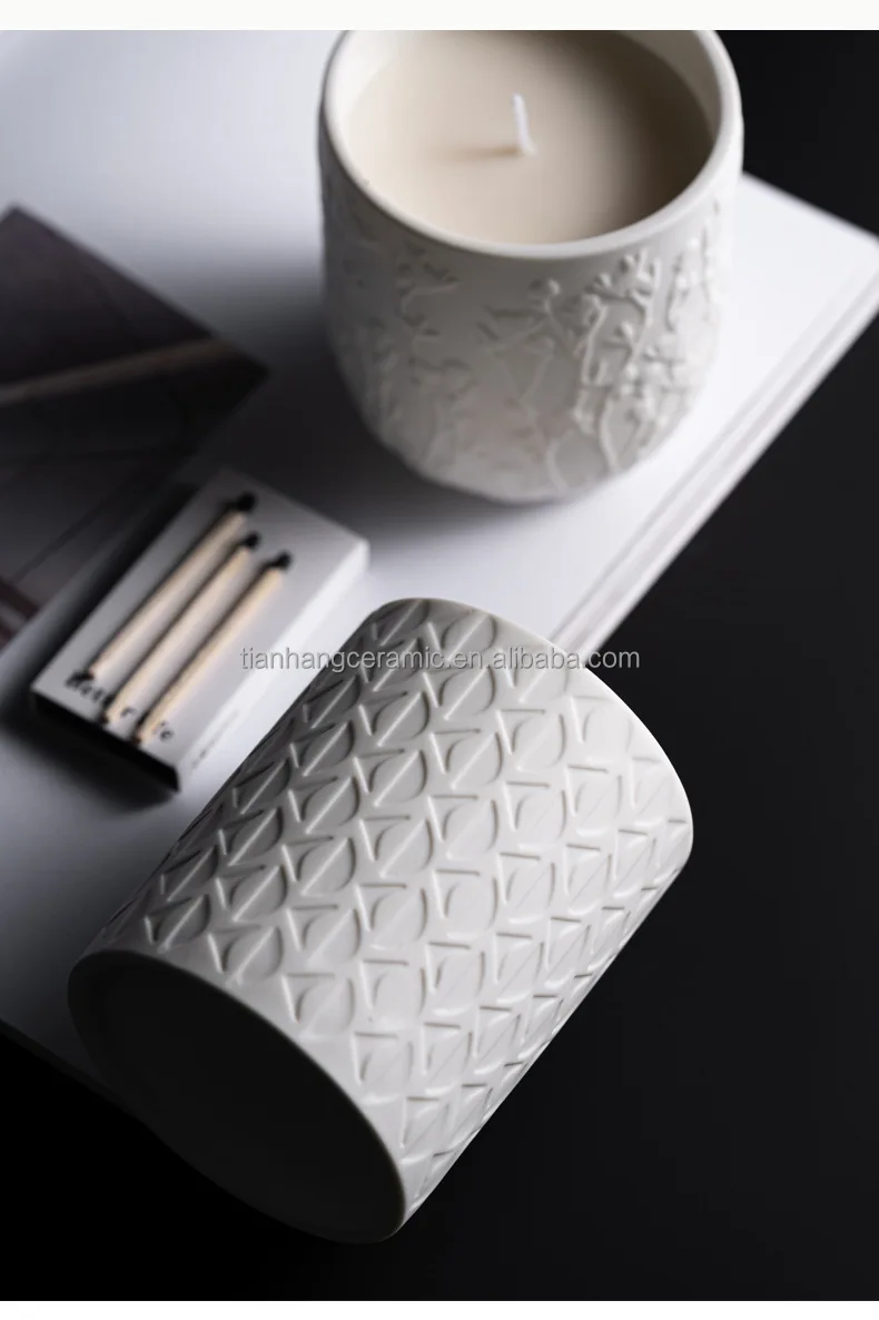 Wholesale Ceramic Candle Jar  Luxury Soy Wax Scented Candles box For Home Decoration Birthday.jpg