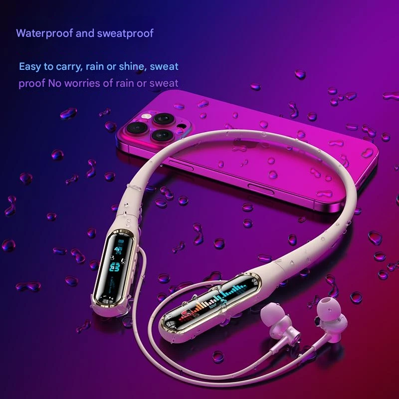 For In-Ear Sport Headphones JL Chipset IPX4 Waterproof AAC/SBC LED Indicator Magnetic Bass Earbuds ANC/ENC Neckband Mic_voghion.com