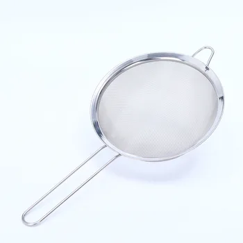 22cm Stainless Steel Mesh Ladle Strainer For Skimmer Colander Skimming Spoon Kitchen Tools Colanders Sifters with Sturdy Handle