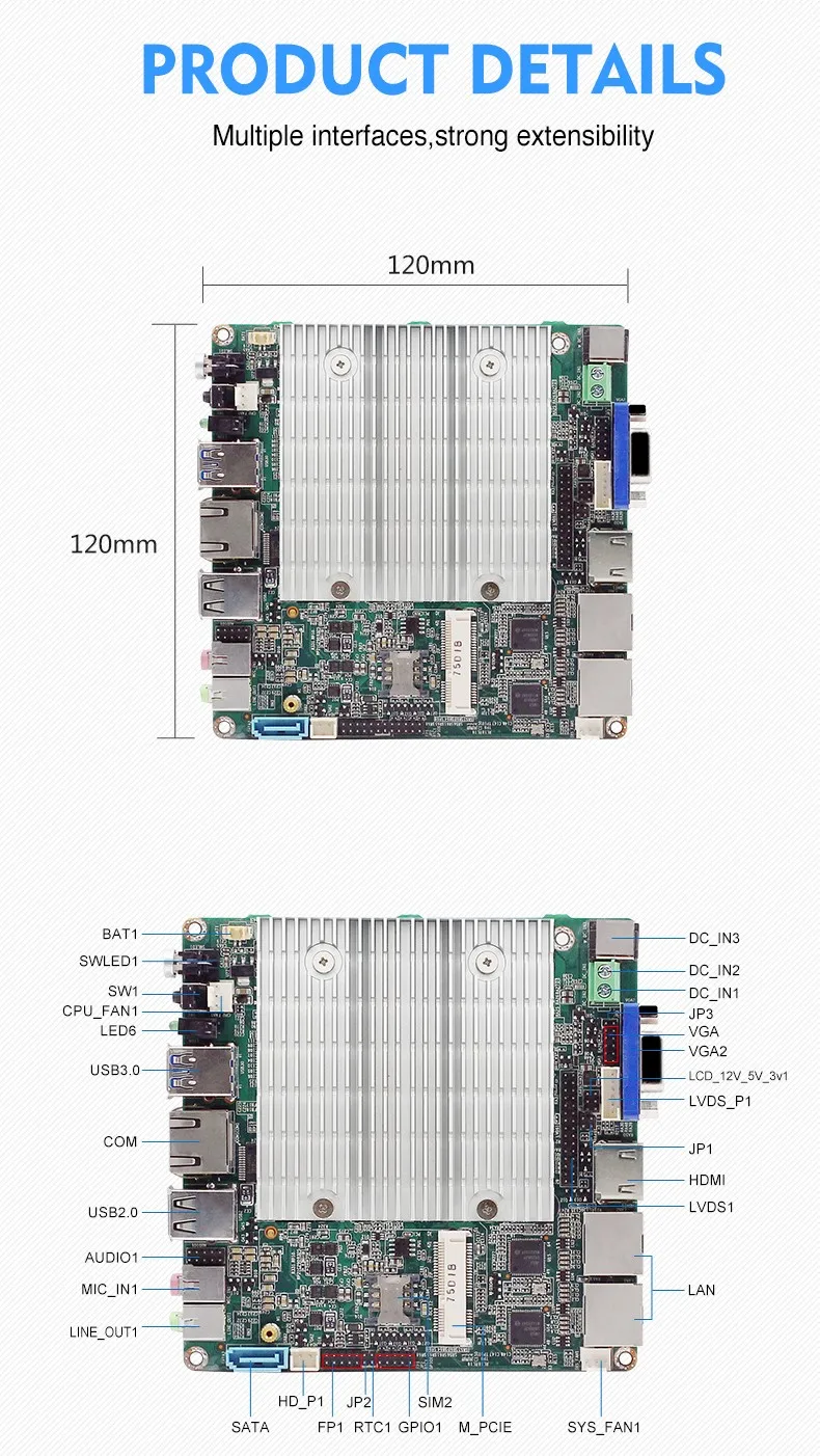 Fanless Nuc Nano Itx Motherboard N4200 Nano Mini Pc Motherboard Ddr3