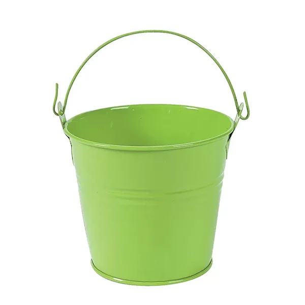 Green Metal Small Bucket With Handle Colorful Toy Gift Buckets Candle Mini  Jar Wholesale