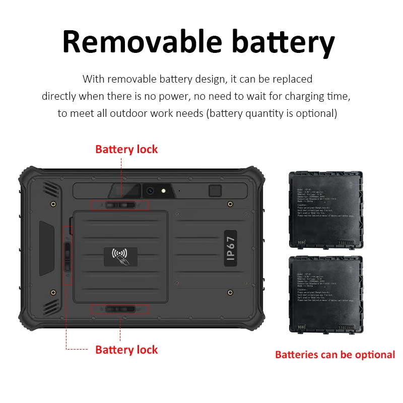 Marine Tablet Rugged Android with Gps Ip67 Rugged Tablet Android for Ships Removable Battery 10000mAh 8 10 Inch 4g Waterproof Ru