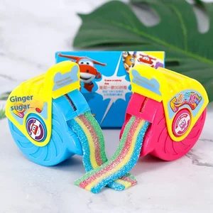 Colorful Gummy Candy Sugar Tape Measure Children's Snacks Fruit Flavored Juice Roll Hard Texture Packaged in Bag