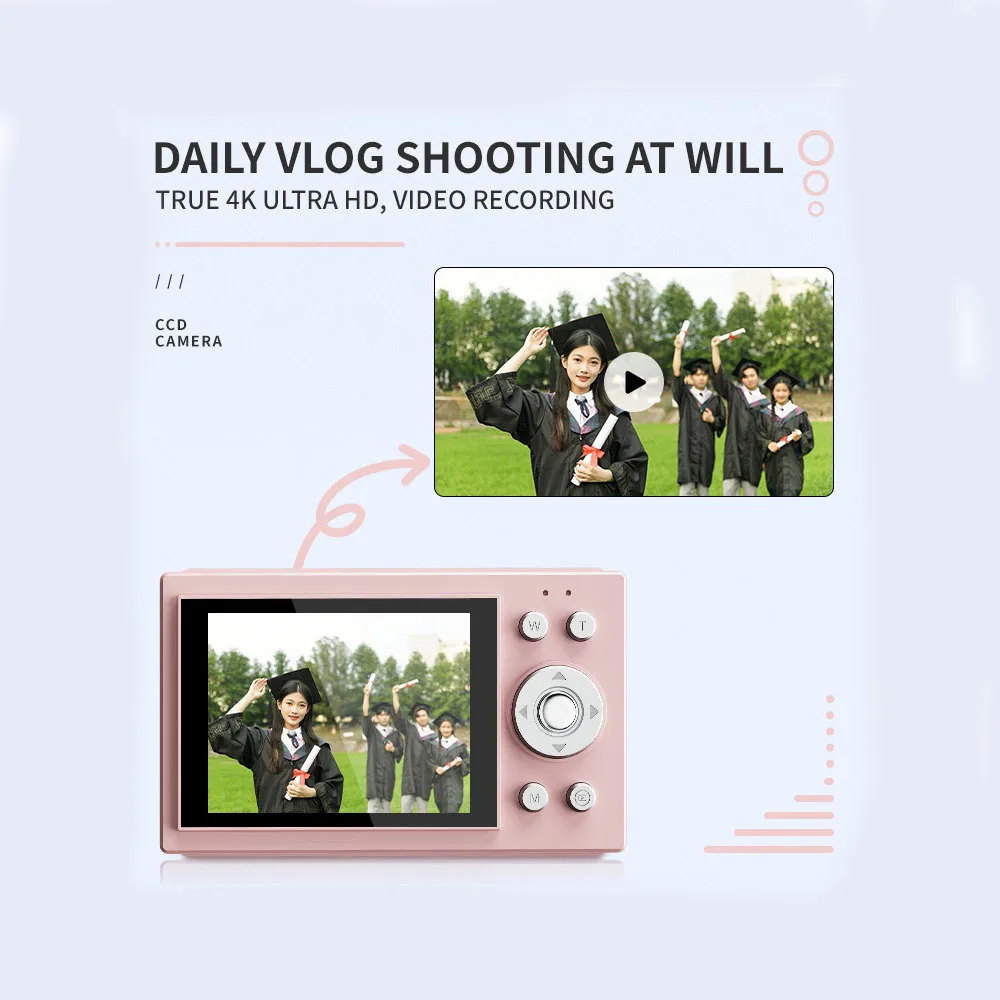 Trending HD CCD Digital Camera Photo Video Recorder Compact Device School Students Daily Use Portable Photography