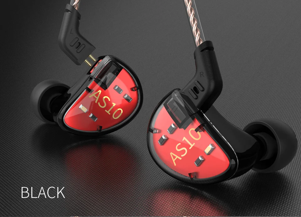 KZ AS10 5BA Balanced Armature Driver HIFI Bass 2PIN Cable