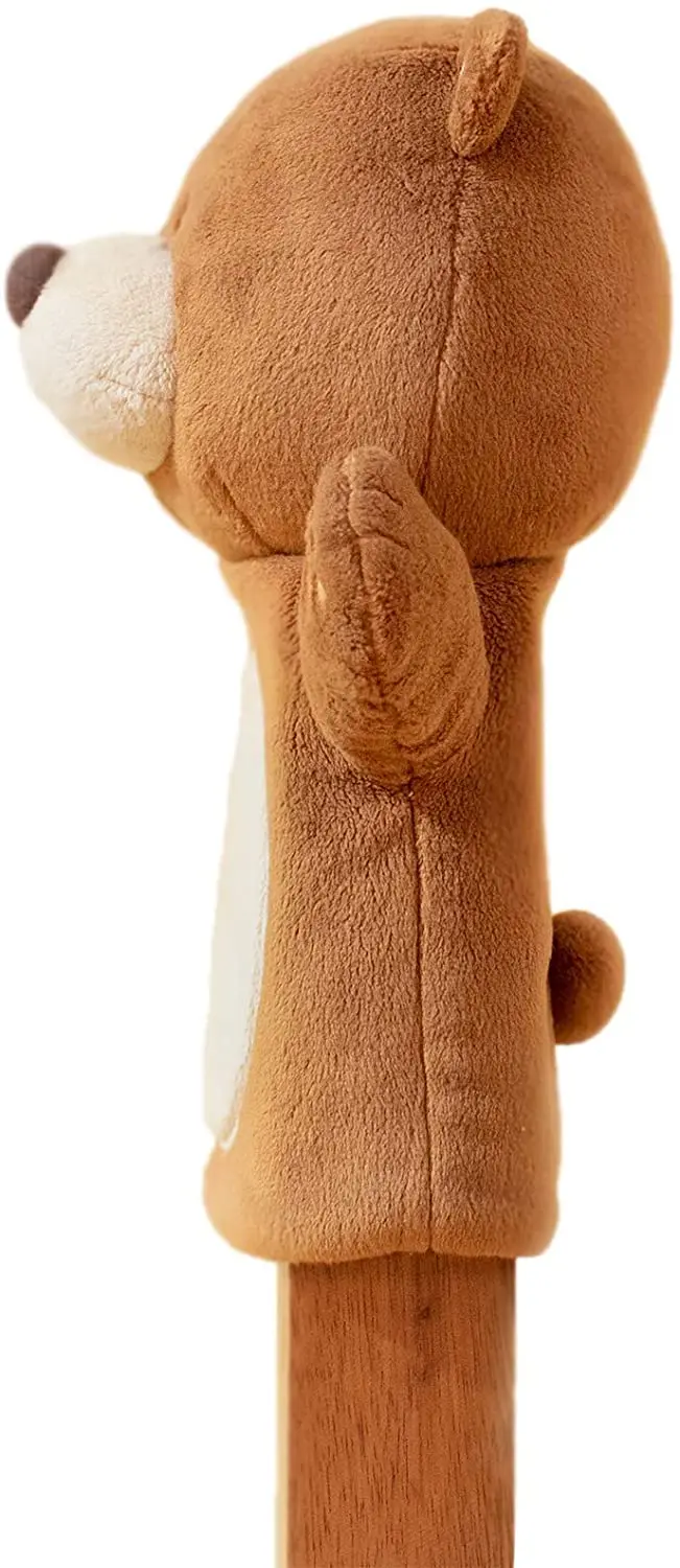 TEDDY BEAR PUPPET w Full Body HAND PUPPET Plush Heart Sweater MAGNETIC  HANDS 9”