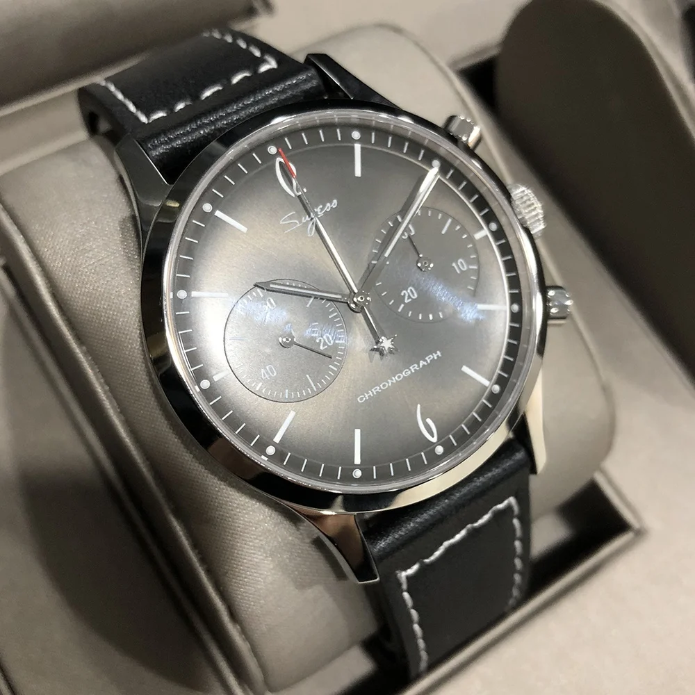 Rts Stock Drop Ship Luxury 3atm Classic Business Seagull St 1901 Chronograph Hand Winding Mechanical Movement Watch Man for Sale