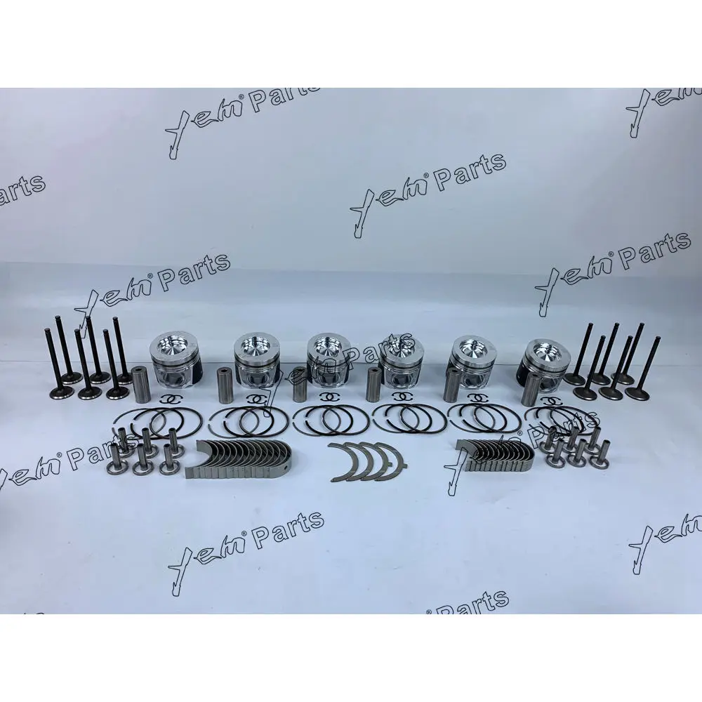 Engine Rebuild Kit With Valve Bearings Piston Ring Fit for Volvo D6E