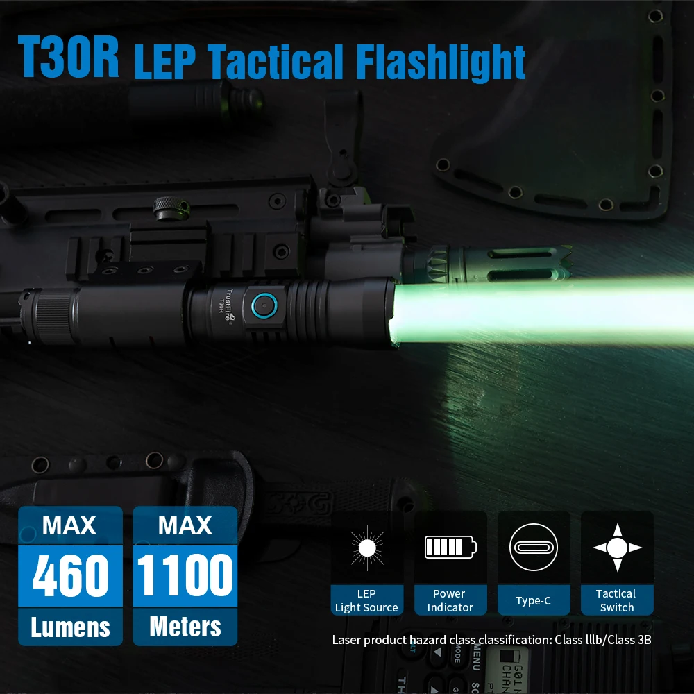 TrustFire T30R LEP フラッシュライト - タクティカル自衛用 460