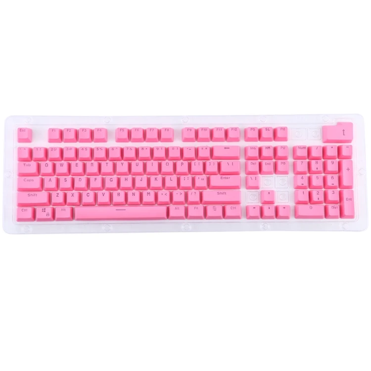 OEM Mechanical Keyboard Metal Panel Round Retro Keycap 104 Keys Backlit Wired Gaming Keyboard For PC Laptop