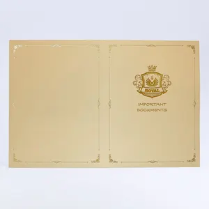 Custom Logo Printing A4 Manila File Pockets Presentation Paper Folder with Custom Colors
