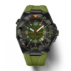 OEM ODM Custom Watch Luxury Carbon Fibre Marine Diving 30ATM Man Watch Automatic Super Luminous Sports Wrist Watches