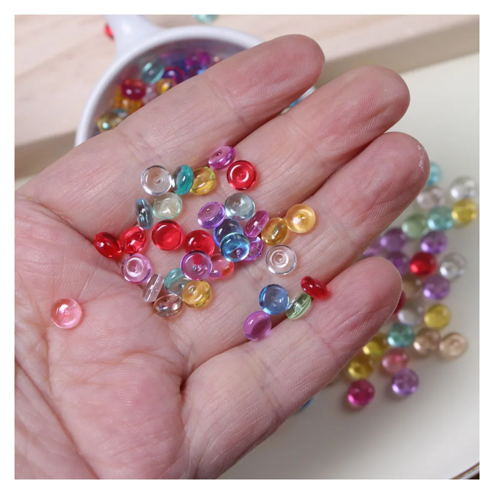 Grohandel Schleim-Zubehr 7mm Fischglasperlen Flache  Acryl-Kunststoffsteine| Alibaba.com