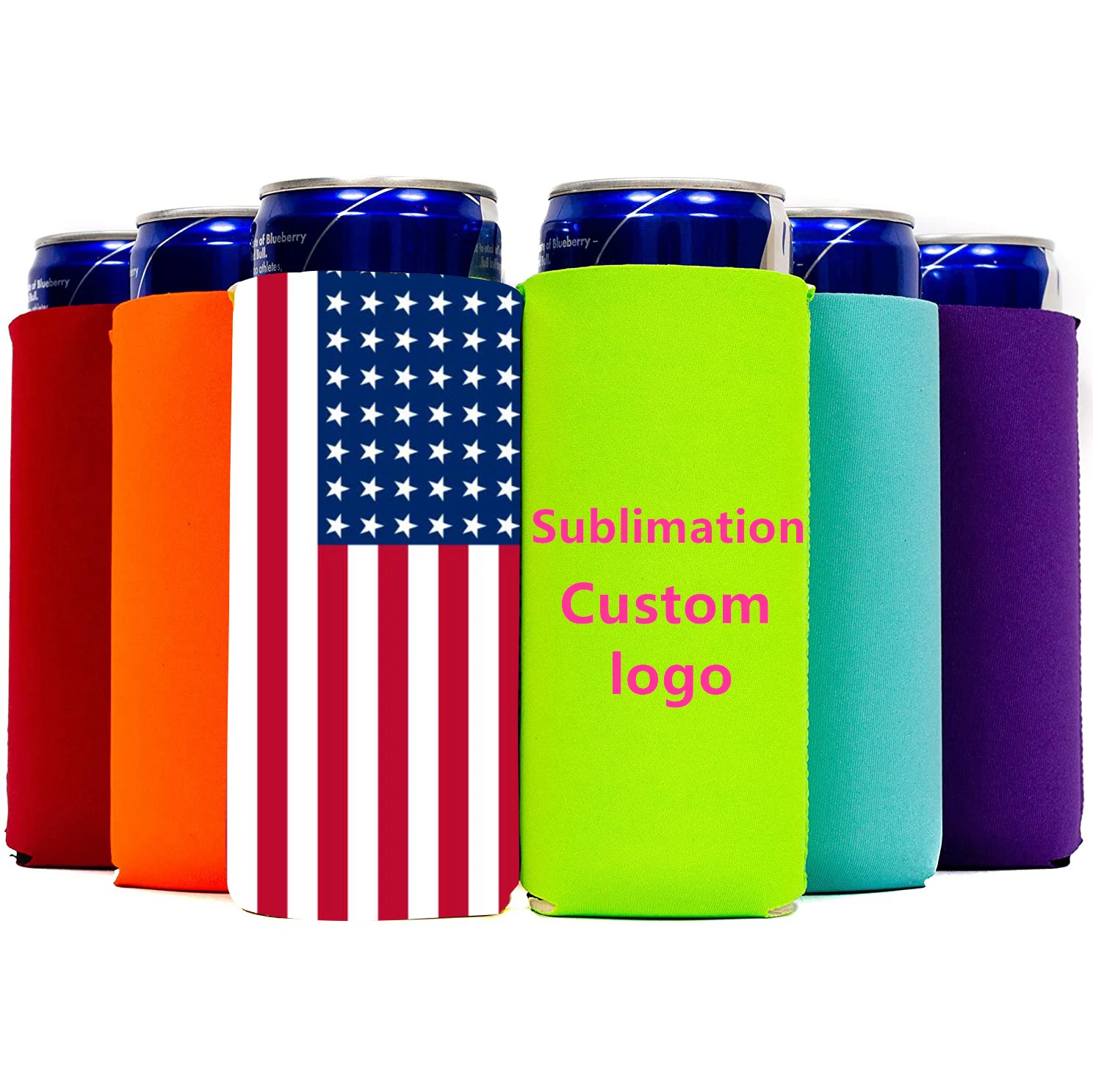 Custom Logo 16oz Can Cooler Insulated Waterproof