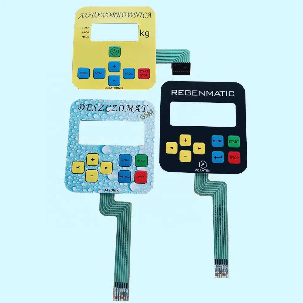 touch push button keypad membrane switch with flexible pcb circuit board