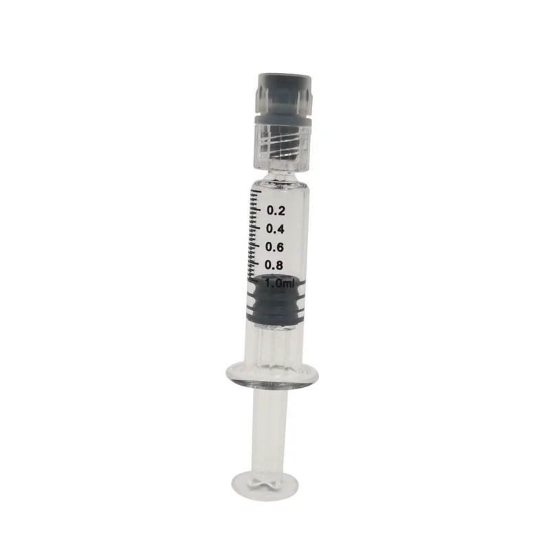 1ml cbd thc oil luer lock glass syringe for refilling vape cartridges