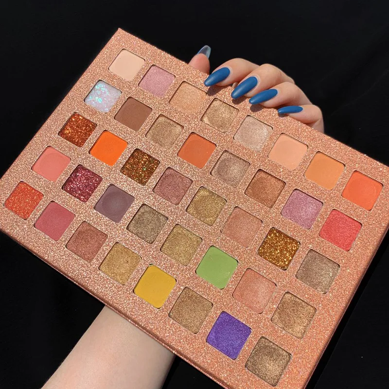 DIKALU Keyboard 40 Color Eyeshadow Palette Silky Texture Soft Eye Shadow Waterproof Matte Shimmer Glitter Eyeshadow Tray