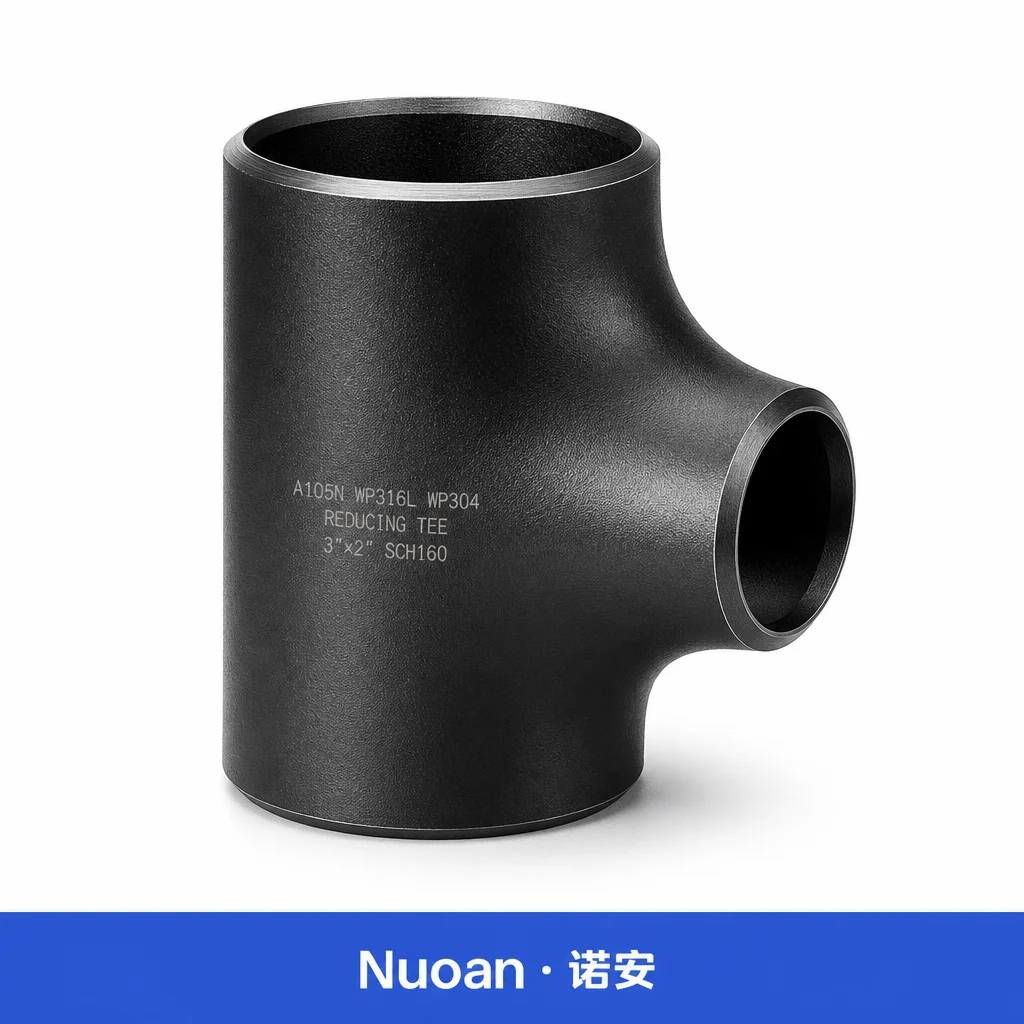 A105N WP316L WP304 黑色焊接异径三通 对焊管件三通 无缝