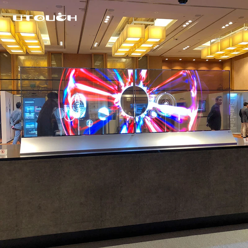55 Inches OLED Transparent Screen Desktop Floor Standing Digital Signage LG Smart Tv Creative Touchscreen Display Monitor